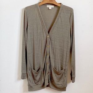 Michael Kors button front slouch cardigan sweater